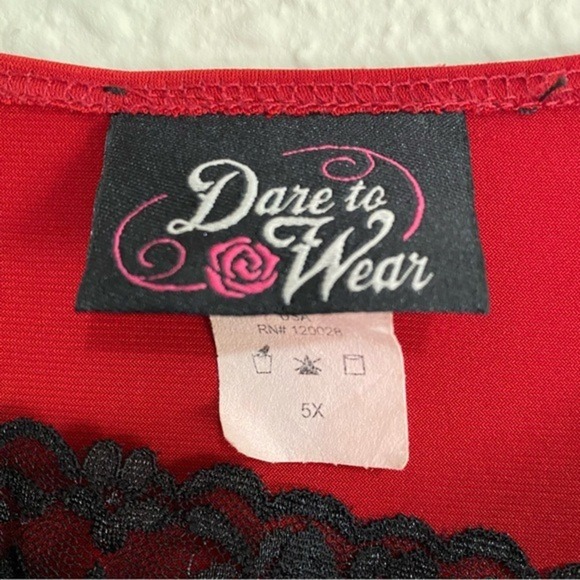 Vtg Dare to Wear women's 5X Red dress Renaissance Victorian Goth Y2K grunge‎ - Picture 4 of 9